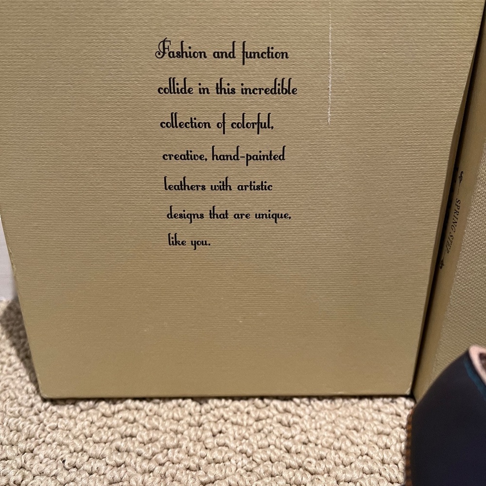 New L'Artiste by Spring Step Leather Wedge Sandals Cuteness Navy  Shoes NIB - Picture 2 of 12